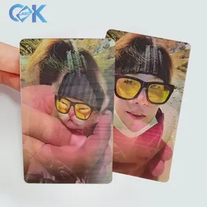 Tarjetas de impresión lenticular 3D, gran efecto, buena venta, tarjetas lenticulares 3D con 2-3 imágenes que cambian