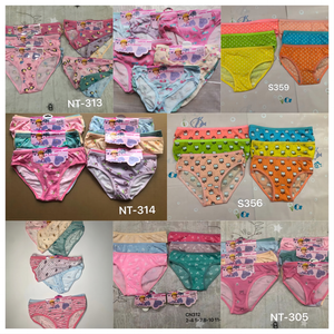 2025 Hete Verkopende Kleding Goedkope Tiener Jonge Kid Meisje Slipje Gemengde Ontwerpen Stocklot Ondergoed Opruiming - Product Image 1