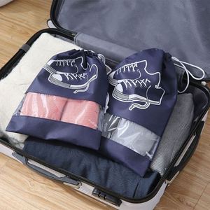 Wholesale Travel <b>Shoe</b> <b>Storage</b> Dust Bag Drawstring Non-woven Reusable Customizable Color & Logo Silk Screen Printing - Product Image 2