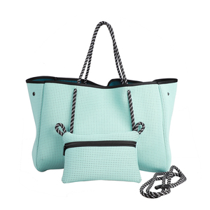 Bolso <span class=keywords><strong>de</strong></span> mano con estampado para mujer, bolsa <span class=keywords><strong>de</strong></span> playa <span class=keywords><strong>de</strong></span> neopreno, personalizable, <span class=keywords><strong>2022</strong></span> - Product Image 1