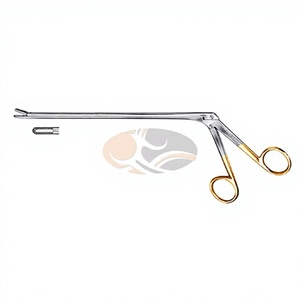 JACKBILLY Schlesinger 9-Inch Angle Intervertebral Disc Rongeur Surgical Instrument Serrated Jaws 2x10mm <b>Bite</b> Stainless Steel - Product Image 1