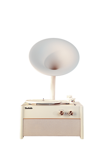 Trắng Vinyl Mini gramophone 5V USB AUX đầu vào cho Bluetooth USB ghi <span class=keywords><strong>Player</strong></span> với hợp kim màu sừng loa siêu trầm âm thanh video - Product Image 2