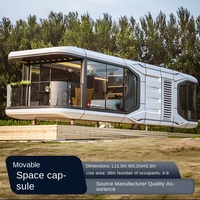 Maison mobile modulaire étanche à capsule spatiale, maison conteneur, camping scénique, hôtel salle capsule maisons préfabriquées