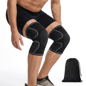 Genouillères de compression souples en néoprène robustes et personnalisées pour l'entraînement de force athlétique, respirantes et sécuritaires pour le fitness - Product Image 1