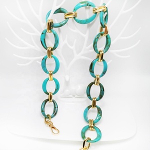 คุณภาพสูงแฟชั่นอะคริลิค + อลูมิเนียมสุภาพสตรีกระเป๋าวัสดุที่เหมาะสม Chain39 * 34มิลลิเมตรเรซิ่นกระเป๋าสายโซ่กระเป๋าถือ - Product Image 5