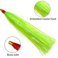 De pêche Leurre Flash Teaser Queue Queue De Chevreuil Teaser Gabarit Appât Mer Attaquant Bucktail Tube Teaser Appât Pour Pêche En Eau Salée Accès