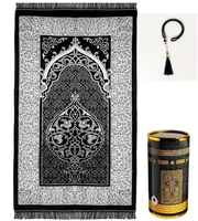 Ensemble cadeau tapis de prière musulman islamique pour le ramadan tapis de prière Sejadah tapis de prière portable musulman avec boîte cadeau