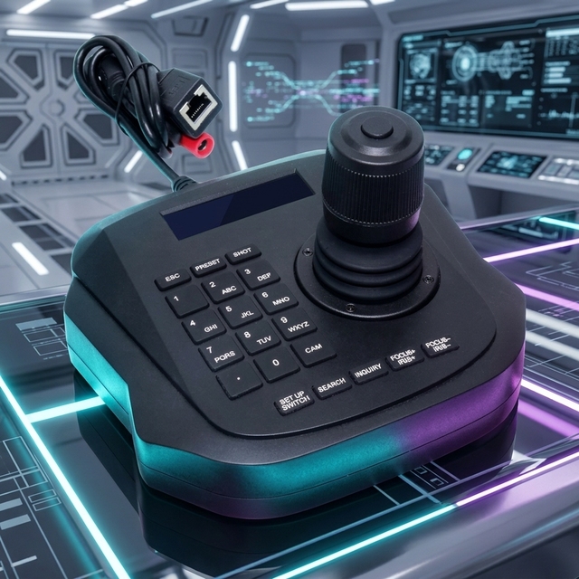 MYTECH 4D Joystick IP PTZ Controller Network Keyboard with LCD Display for High Speed PTZ Dome IP Cameras