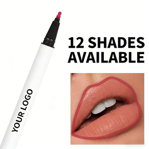 <span class=keywords><strong>Crayon</strong></span> à lèvres vegan à marque privée, 12 couleurs, haute pigmentation, imperméable, teinture à lèvres, logo personnalisé, longue tenue, non irritant - Product Image 1