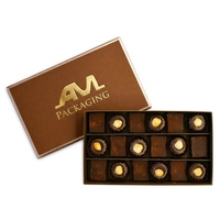 Leere, individuell gestaltbare, luxuriöse, magnetische Schokoladenpralinenbox mit Kunststoffeinsatz – Geschenkverpackung für Pralinen