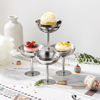Bol à dessert rond en acier inoxydable, résistant à la rouille, durable, compatible lave-vaisselle, pour la maison et les fêtes