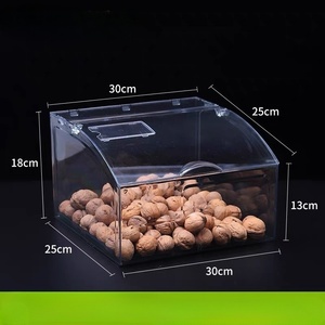 Vente en gros personnalisé moderne en acrylique transparent boîte de présentation d'aliments légère de luxe bac de rangement de comptoir pour boulangerie et snack - Product Image 4