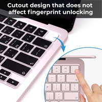 Funda para Teclado en Árabe, Ruso, Coreano y Tailandés, Diseño Estadounidense, para MacBook Neo 13" 2026 A3404 512GB con Touch ID, Protector de Silicona