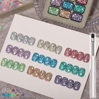 Vernis à ongles gel UV style français, effet poussière de diamant Dreamscape, 9 couleurs, longue tenue, pour DIY