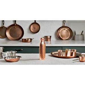 PARIJAT HANDICRAFT Handcrafted Hammered Copper <b>Drinkware</b> Water Bottle <b>Accessories</b> - Product Image 3