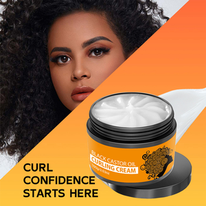 <span class=keywords><strong>Crème</strong></span> coiffante pour cheveux, huile de ricin noire, <span class=keywords><strong>crème</strong></span> définissante pour les boucles, gel coiffant pour les boucles, femmes et hommes - Product Image 4