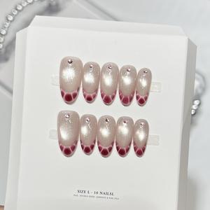 Uñas Postizas de Almendra Hechas a Mano, <span class=keywords><strong>Precio</strong></span> al por Mayor, Alta Calidad, Diseño de Ojo de Gato, Proveedor de Uñas Artificiales - Product Image 4