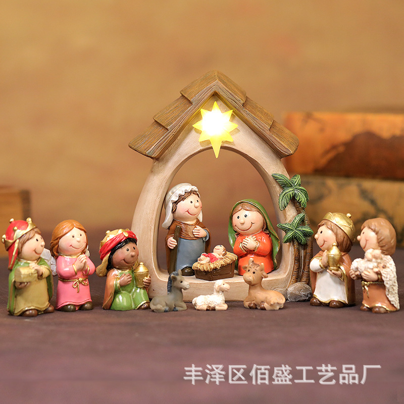 Set di 12 colori presepe mangiatoia combo