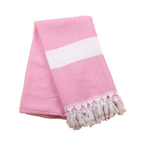 Turkish Tassel Bath <b>Towel</b> 100x180cm Chevron Pattern Polyester Cotton Skin-Friendly <b>Beach</b> <b>Towel</b> for Kids and Adults - Product Image 5
