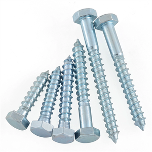 1/4 "X <span class=keywords><strong>2</strong></span>-1/<span class=keywords><strong>2</strong></span>" Tornillos de retraso de cabeza hexagonal Pernos 304 Acero inoxidable 18-8 Tornillos de madera de cabeza hexagonal de rosca parcial - Product Image 2