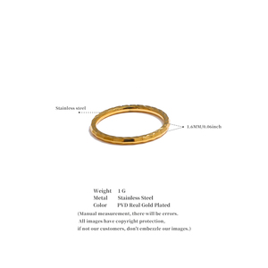 JINYOU 6388 Hot Selling Metal Finger <strong>Ring</strong> PVD 18K Gold Plated Stainless Steel Waterproof <strong>Thin</strong> <strong>Ring</strong> for Women Trendy Jewelry Gift - Product Image 6