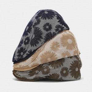 2024 Autumn New Trendy Daisy Print Newsboy <b>Hat</b> Men European American Beret Women Fashion Casual Ivy <b>Hat</b> - Product Image 1