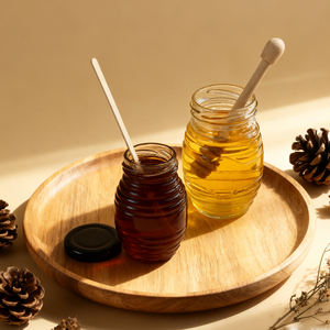 ขวดแก้วใส่น้ำผึ้งขวดแก้วเปล่าใสปิดสนิทเพิ่มขวดแยมทรงกลมหนากับซอสพริกขวดรังนก - Product Image 6