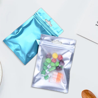 Sachet plat refermable en aluminium mat noir imprimé sur mesure, type Doypack, en Mylar, pour emballage alimentaire