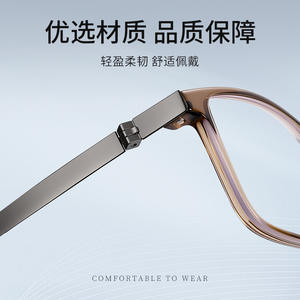 Montures de lunettes Danyang TR90 pour hommes, monture carrée complète 82010, verres correcteurs anti-lumière bleue - Product Image 2