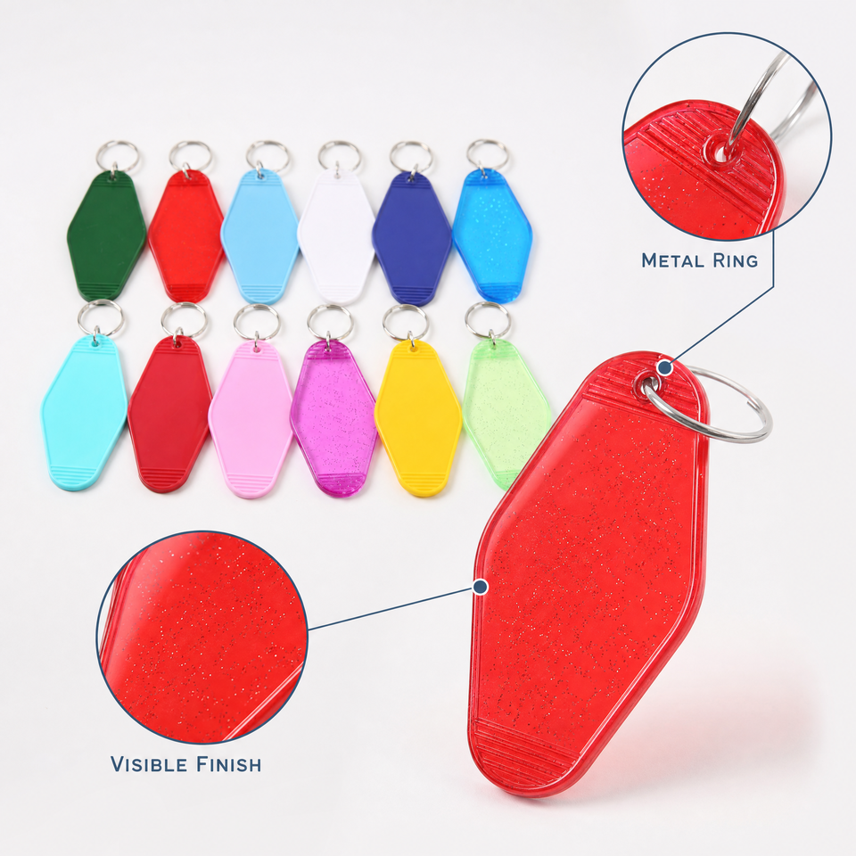 Vintage Hotel Style Custom Logo Plastic Keychain Retro Motel Key Tag ...