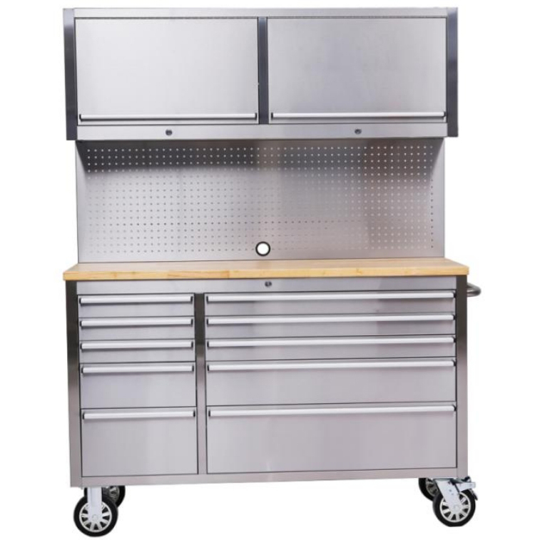 Argent avec armoire supérieure-55 pouces
