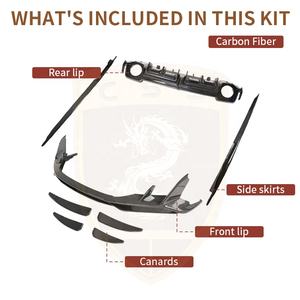 Bodykit in Fibra di Carbonio a Secco per <span class=keywords><strong>Audi</strong></span> <span class=keywords><strong>R8</strong></span> Aggiornamento Kit Carrozzeria Capristo Labbro Anteriore Splitter Alette Gonne Laterali Diffusore Posteriore Parti di Tuning - Product Image 2