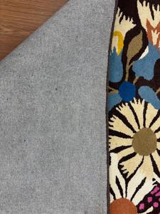 Tapis en laine tufté à la main avec motif floral vibrant tapis indien antistatique à haute pile antidérapant pour salon chambre décor à la maison - Product Image 5