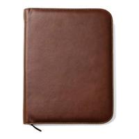 Cartera de cuero A4 Premium, carpeta de archivos de exportación en relieve, cierre de cremallera