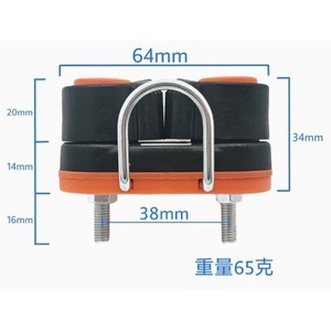 Nylon Wire Rope <b>Clip</b> 64mm With <b>Roller</b> Bearing For General Industry Use - Product Image 1