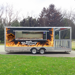 Gốc phục vụ Trailer nhượng Bộ thực phẩm Trailer di động Thanh xe tải BBQ cho doanh số bán hàng foodtruck với đầy đủ nhà bếp Sản xuất tại Trung Quốc - Product Image 2