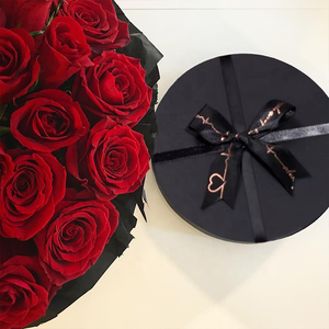 Cajas de Regalo redondas de cartón ecológico, Cajas de Regalo personalizadas con Logo de lujo, para guardar rosas, embalaje de flores a granel - Product Image 6