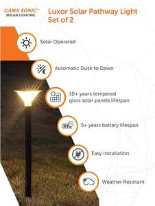 Lampe LED solaire d'extérieur étanche pour allée, grande batterie 6400 mAh, pour décoration paysagère et pelouse, vente en gros - Product Image 6