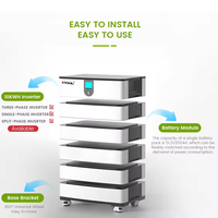 Onduleur hybride tout-en-un 10Kw 10Kwh 20Kwh 200Ah Batterie au lithium Système de stockage solaire empilable Split IP65 Classe de protection