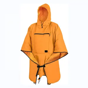 Sac de couchage d'urgence trois en un couverture de premiers soins multifonctionnelle poncho de pluie imperméable en coton pour la survie en camping et en randonnée