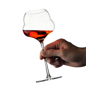 カスタムロゴ入り 大容量500ml・350ml バーガンディワイングラス ゴブレット 新デザイン クリスタルクリア 赤ワイングラス パーティー・結婚式用 - Product Image 5