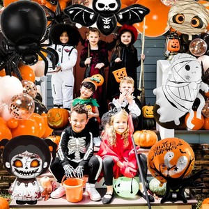 7 Globos de Halloween con Formas de Araña, Murciélago y Fantasma, de Material Metalizado, para Decoraciones de Fiesta de Cumpleaños, Baby Shower y Halloween - Product Image 5