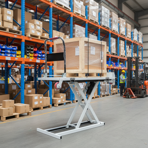 Chariot à main hydraulique électrique pliable et portable, capacité de charge de 500 kg, hauteur réglable, avec dispositif de freinage. - Product Image 3