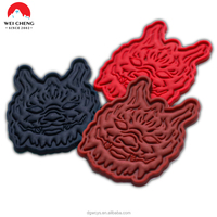 Patchs thermocollants personnalisés en feutre écologique, étiquettes de marque 3D en PVC souple à dos plat, étiquettes de vêtements, fleurs, cœurs, chapeaux