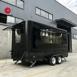 COGSUN Chariot alimentaire personnalisé avec autocollants, remorque alimentaire mobile pour boulangerie, chariot à burgers et frites, chariot à glaces, remorque de concession entièrement équipée - Product Image 2