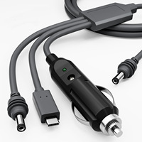 Câble d'alimentation pour voiture Starlink Mini 3 en 1, cuivre étamé 18AWG, étanche, sortie DC et USB C, 12-24V, cordon de charge pour allume-cigare