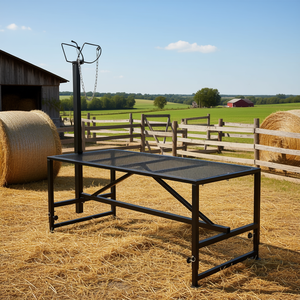 Soporte de ordeño metálico para cabras y ovejas Db Wholesale, 47x23 pulgadas, altura ajustable, para granjas, equipo de ganadería - Product Image 2