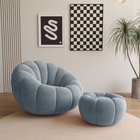Fauteuil individuel en forme de citrouille populaire sur Internet pour petit appartement, fauteuil paresseux en tatami pour balcon, chambre à coucher, dossier confortable en mousse et tissu