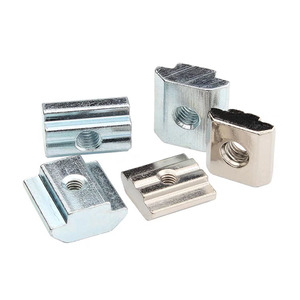 Écrous à rainure en T de haute qualité Écrous à billes à ressort 2020 <span class=keywords><strong>3030</strong></span> 4040 4545 Écrous en T à ressort avec bille chargée M8 - Product Image 6