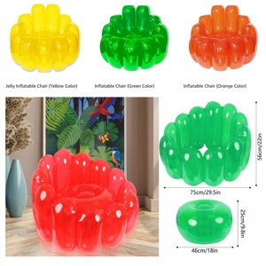 Portable <b>Inflatable</b> Jelly Chair Blow-Up Couch Furniture for Home Yard Patio or Camping Air <b>Sofa</b> - Product Image 4